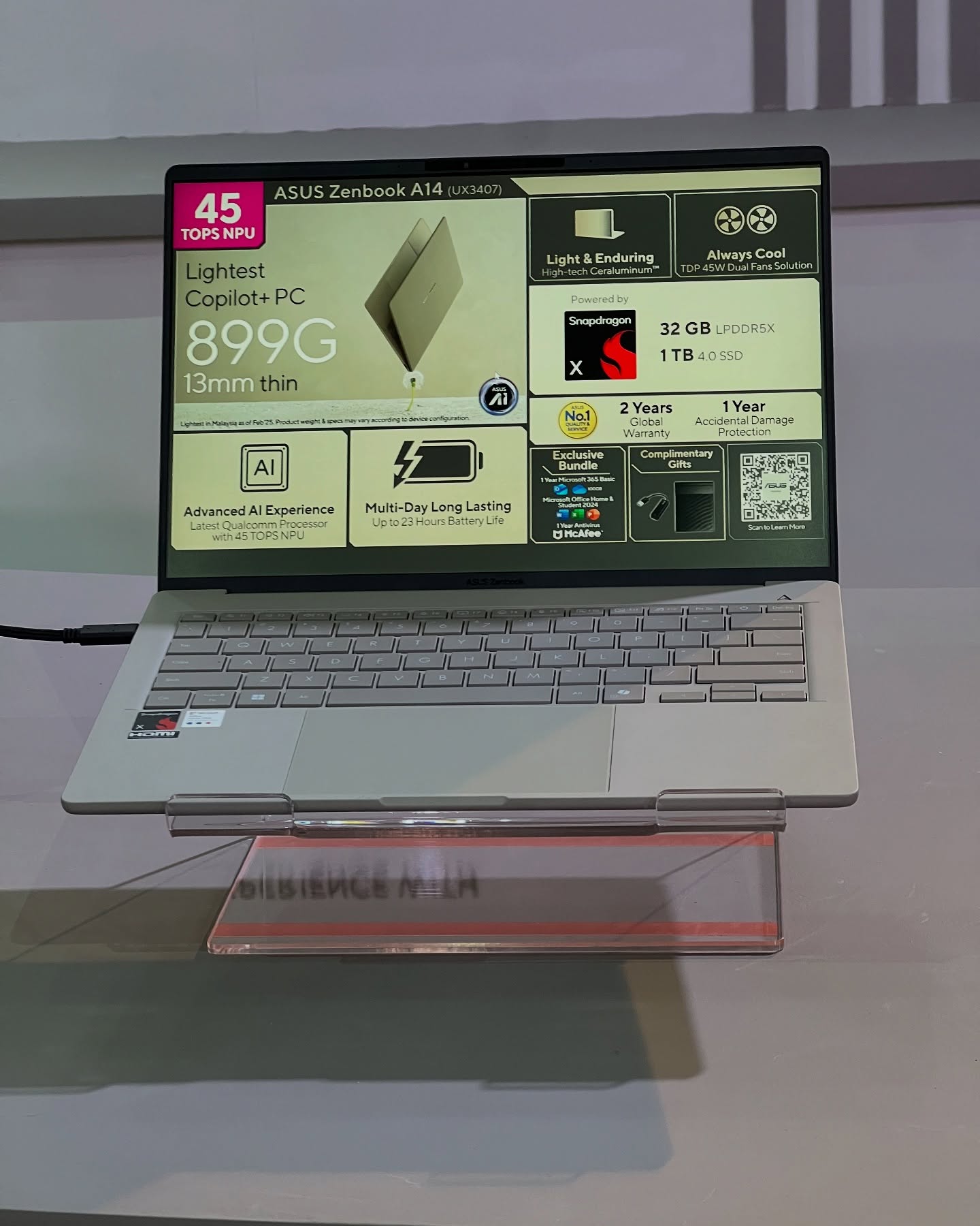 全球最轻14寸Copilot+ PC!ASUS Zenbook A14大马发布,售价RM4999起! 16 480486130 18493263625010402 1984259984332800611 n 1