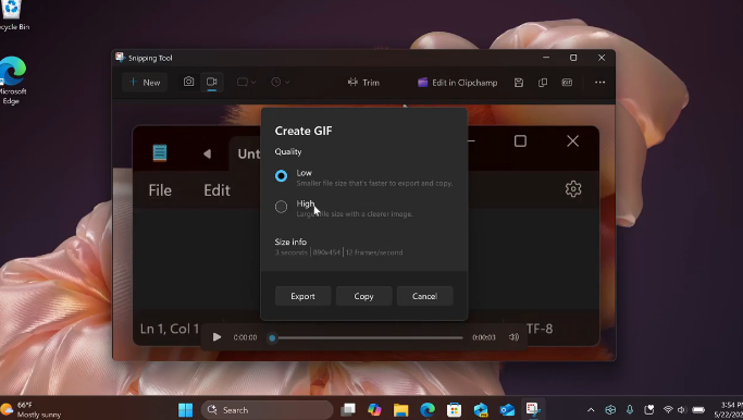 不用找第三方应用！Windows 11官方截图工具，将支持把屏幕画面录制成GIF！