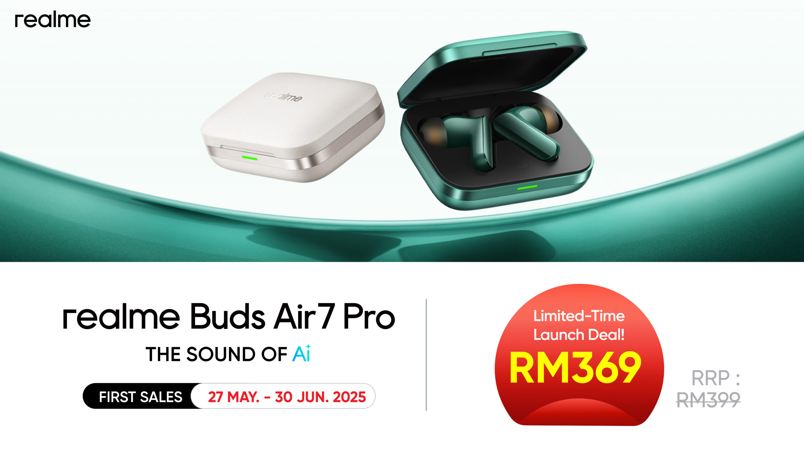 realme Buds Air7 Pro耳机发布:支持与Gemini语音助手对话、53dB实时降噪、续航48小时,大马售价RM399! 9 KV 1 1 scaled