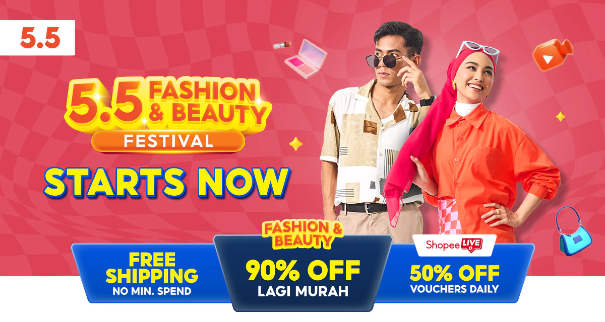 Lagi Murah开抢啦!Shopee 5.5美妆时尚节:全场高达90%折扣+免运+每日50%直播优惠券! 3 my 11134258 7ras8