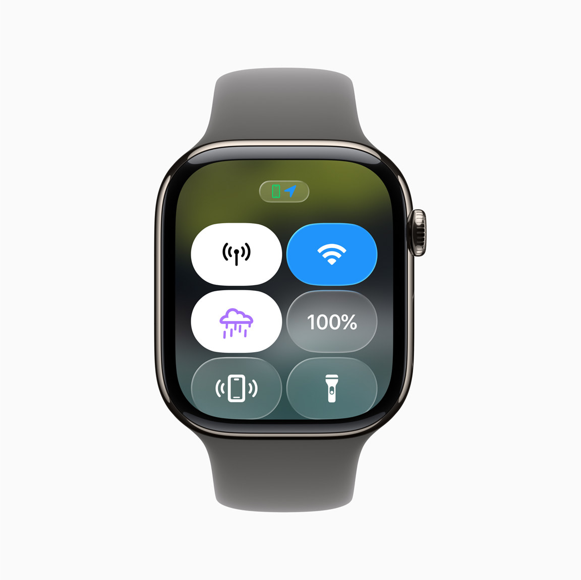 watchOS 26发布:Liquid Glass设计、Workout Buddy助练、手腕轻甩关通知、Notes App加入! 15 Apple WWDC25 watchOS 26 Control Center Updated Design