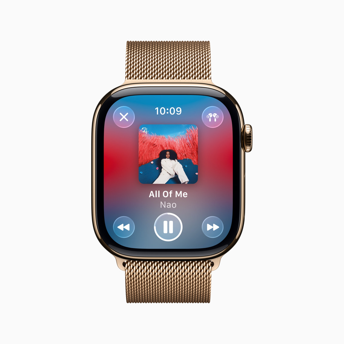 watchOS 26发布:Liquid Glass设计、Workout Buddy助练、手腕轻甩关通知、Notes App加入! 5 Apple WWDC25 watchOS 26 Now Playing Updated Design