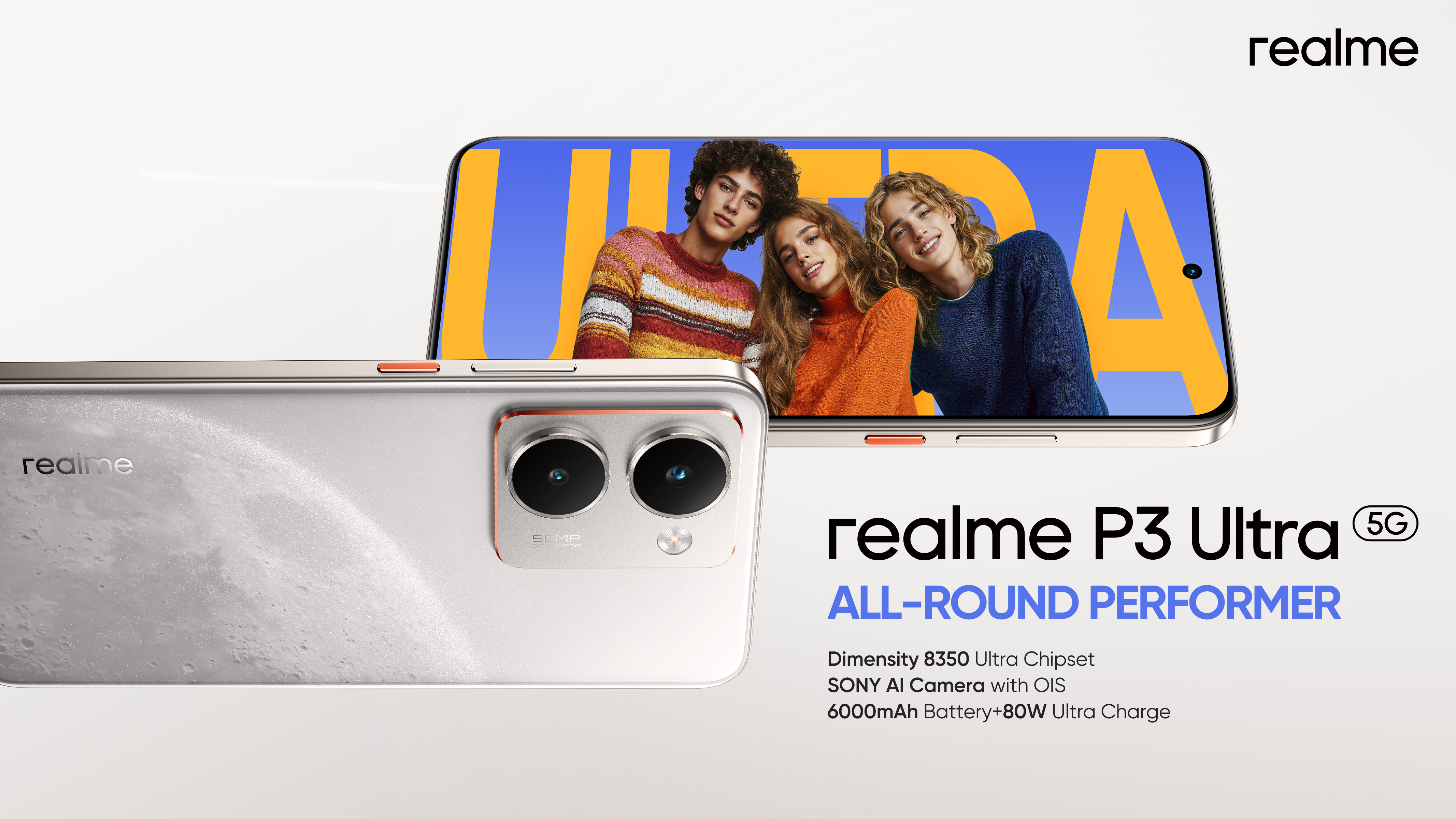 realme P系列首次登马!realme P3 Ultra新机6月16日Shopee、Lazada、TikTok线上独家开卖! 2 KV 1 2