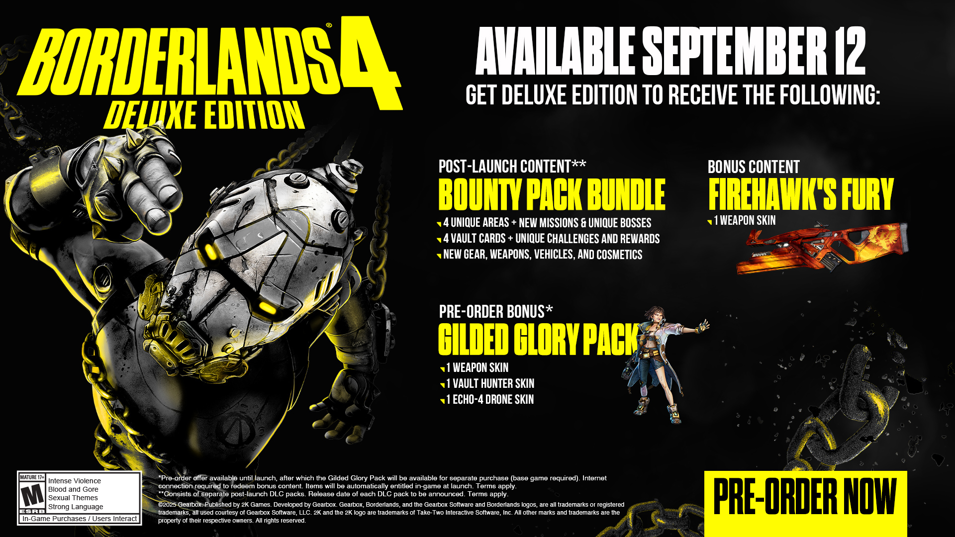 《Borderlands 4》开启全球预购:三个版本、限时送猎人+武器皮肤等,售约RM297起! 6 Pre Order Incentive