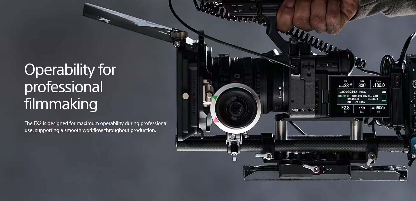 Sony ILME-FX2发布：专为小型电影团队而设，适合单手操作的简易Cinema Line家族成员