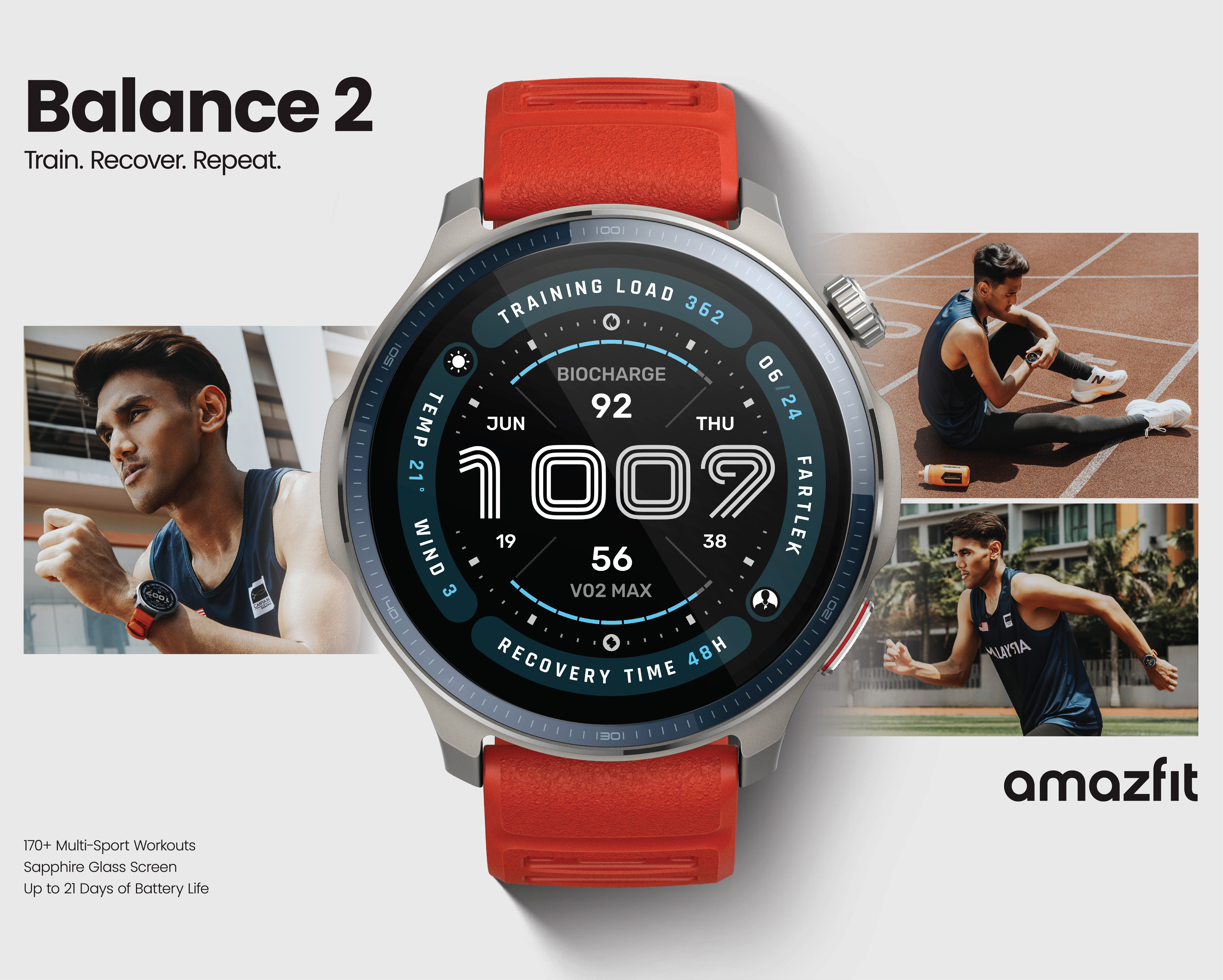 Amazfit Balance 2 智能手表大马发布:HYROX竞赛模式、离线地图、21天续航,售价RM1299! 2 Balance 2 Backdrop