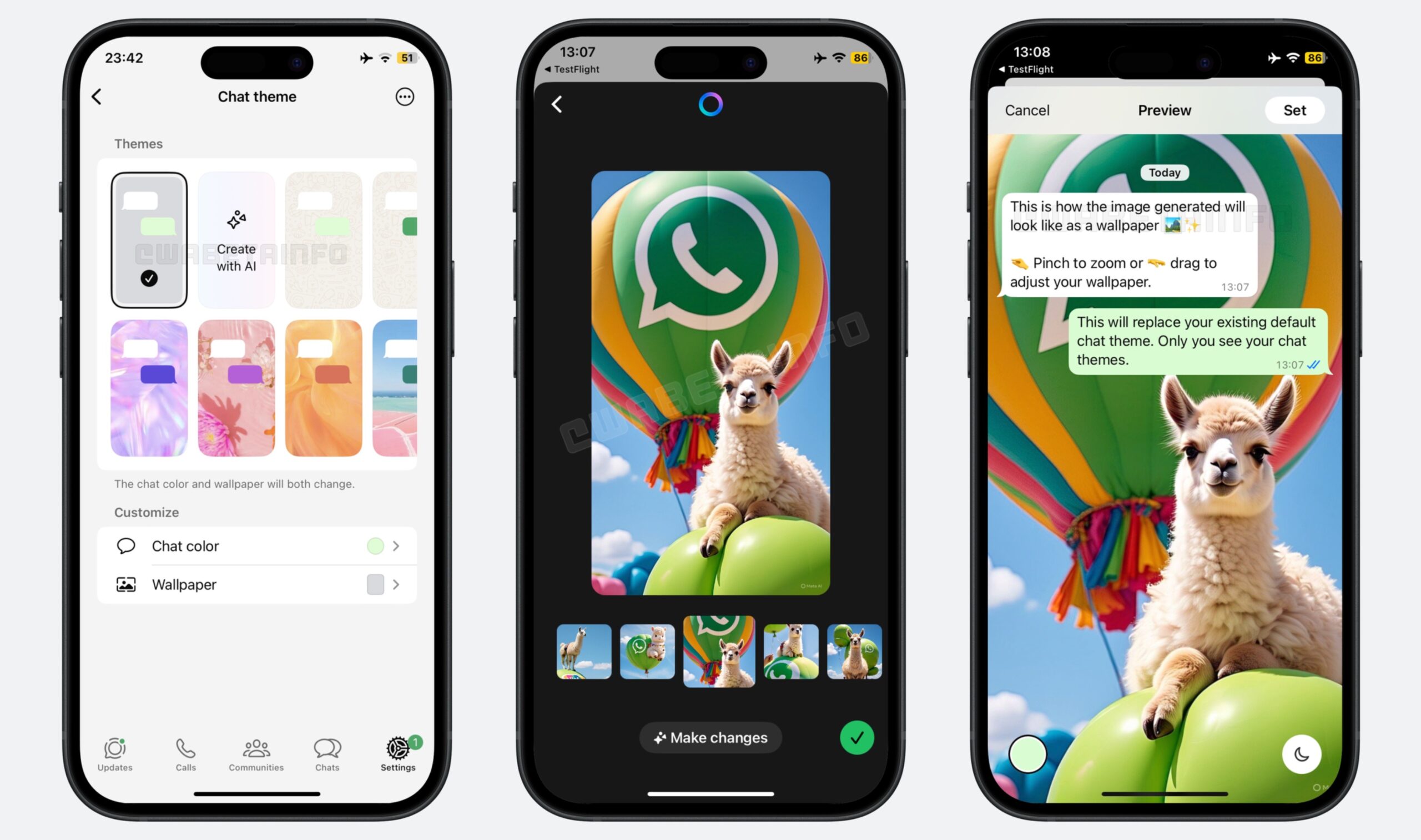 iOS版Whatsapp新功能:用Meta AI生成聊天室壁纸! 2 iOS版Whatsapp新功能:用Meta AI生成聊天室壁纸!