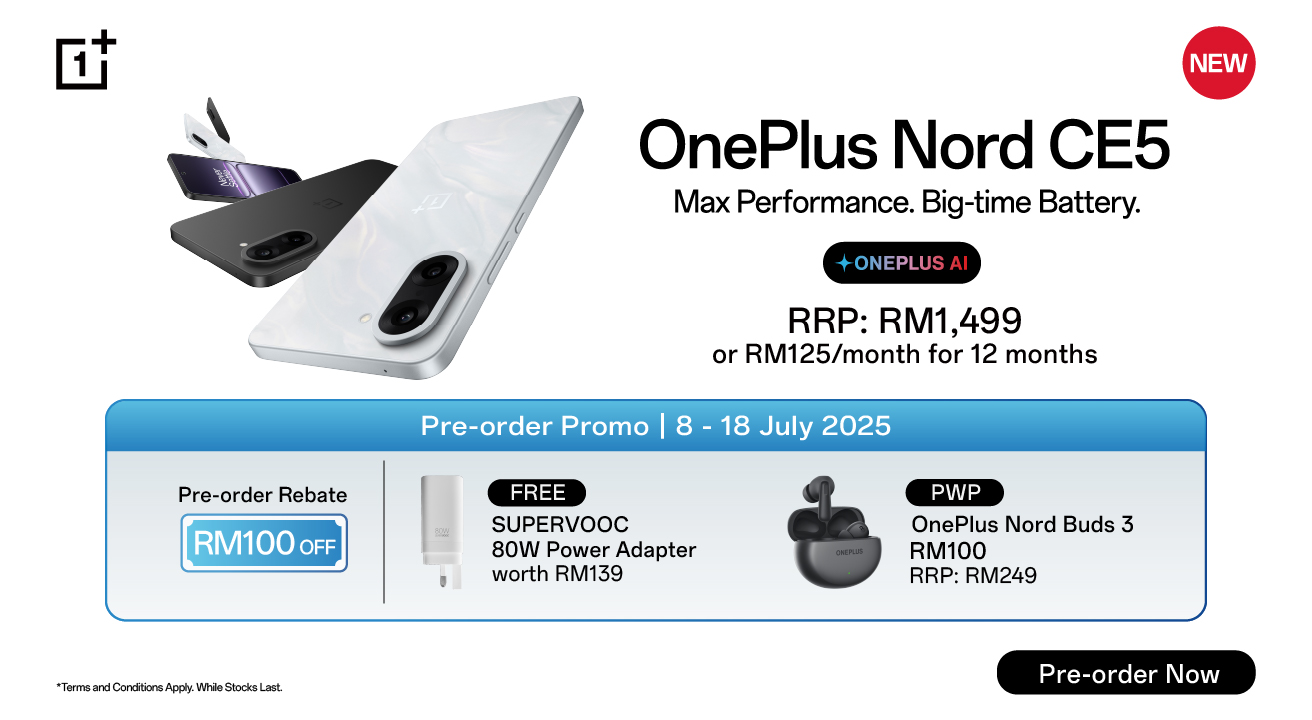 OnePlus Nord 5系列大马发布:最高7100mAh、骁龙8s Gen 3等,售RM1499起! 7 OnePlus Nord CE5 Launch Promo