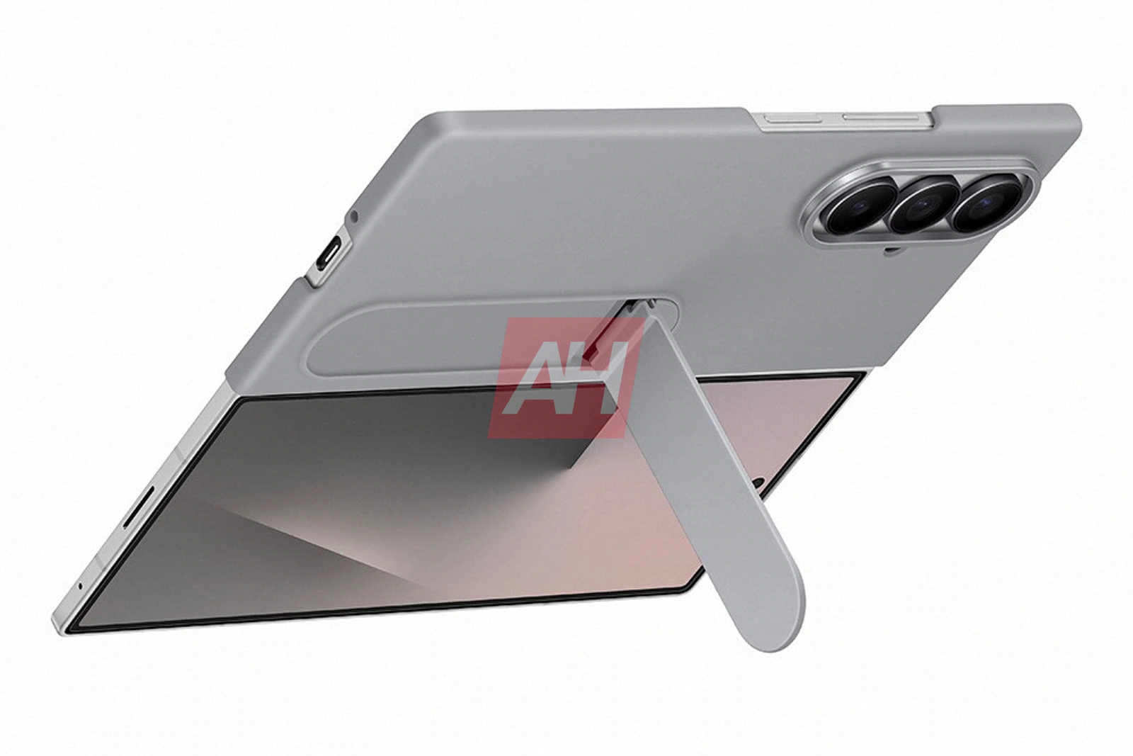 Samsung Galaxy Z Fold7 / Flip7 配件渲染图曝光!或新增碳钎维材质保护套! 6 Samsung Galaxy Z Fold 7 exclusive Silicone Case Gray 3