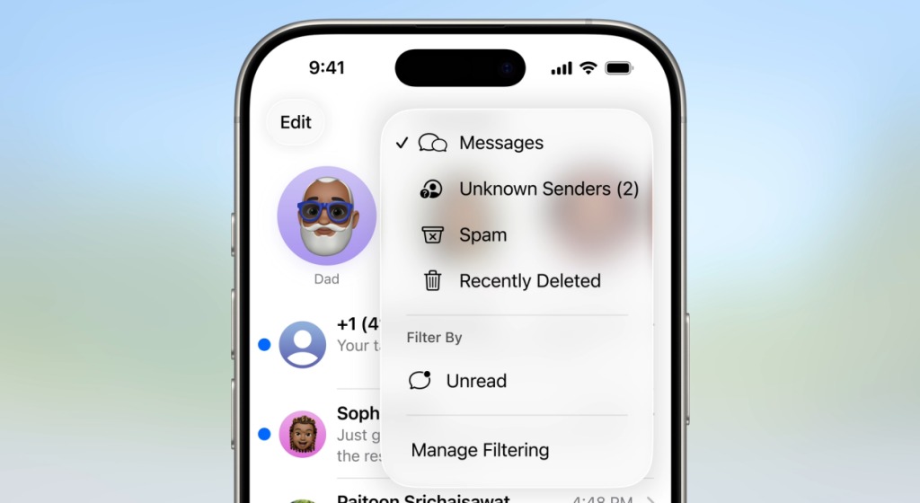 iOS 26新功能:垃圾信息会自动静音、还会独立分类! 2 iOS 26新功能:垃圾信息会自动静音、还会独立分类!