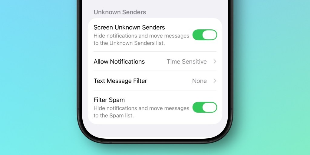 iOS 26新功能:垃圾信息会自动静音、还会独立分类! 3 iOS 26新功能:垃圾信息会自动静音、还会独立分类!